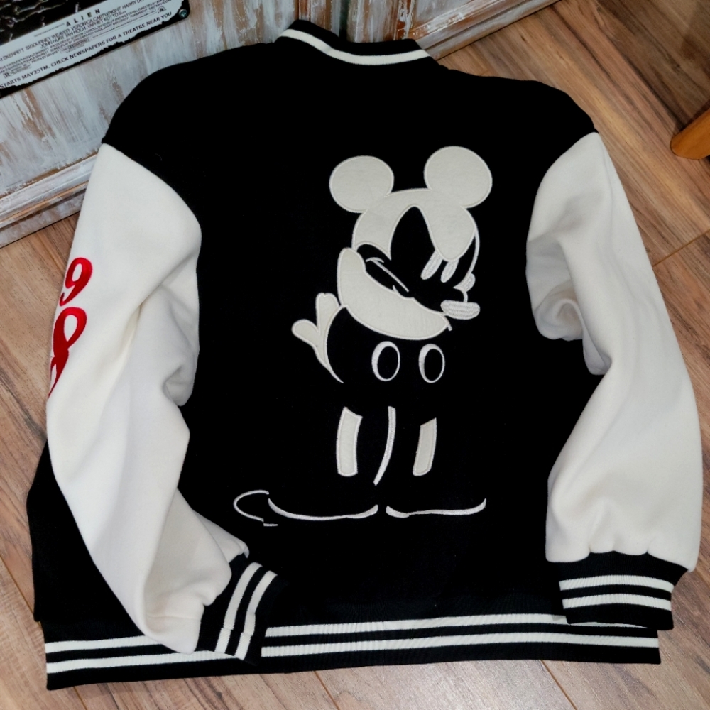 NWT Disney's Women's Mickey Mouse Varsity/ Letterman Style Jacket - Picture 4 of 5